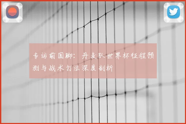 专访前国脚：丹麦队世界杯征程预测与战术打法深度剖析